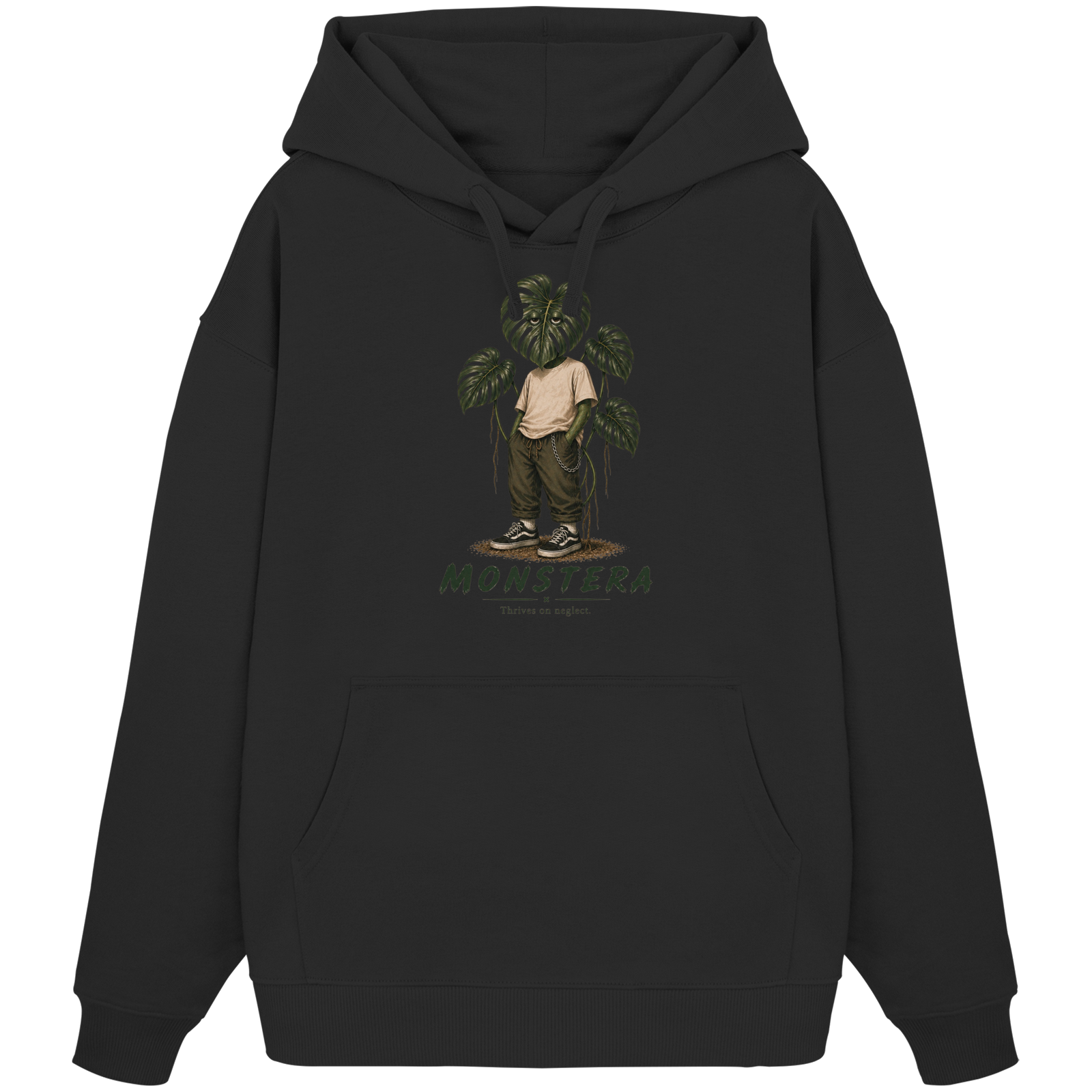 Vivarium Somnia - Monstera Shirt - Organic Oversize Hoodie