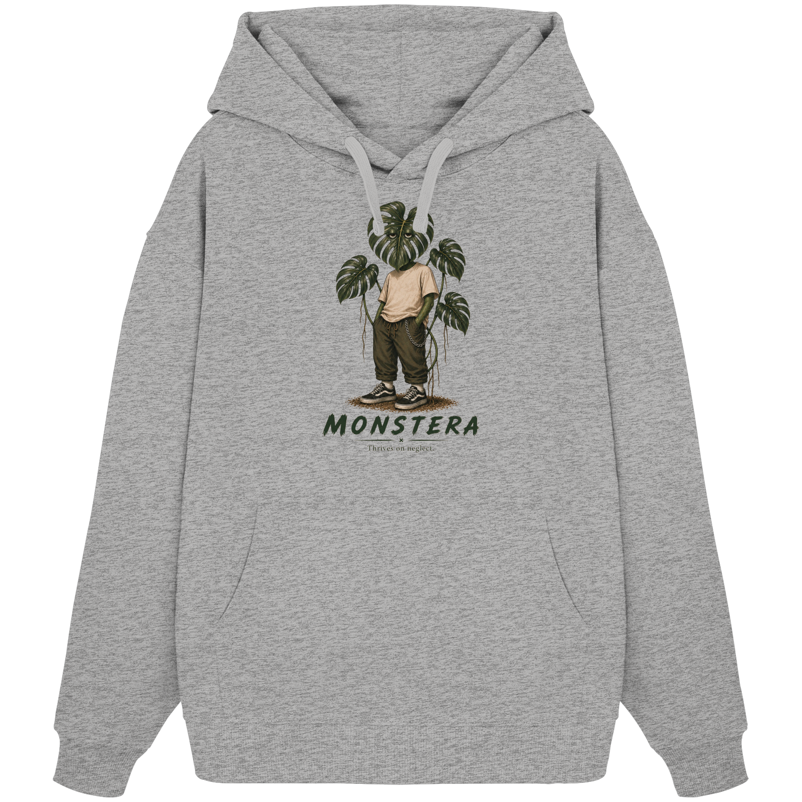 Vivarium Somnia - Monstera Shirt - Organic Oversize Hoodie