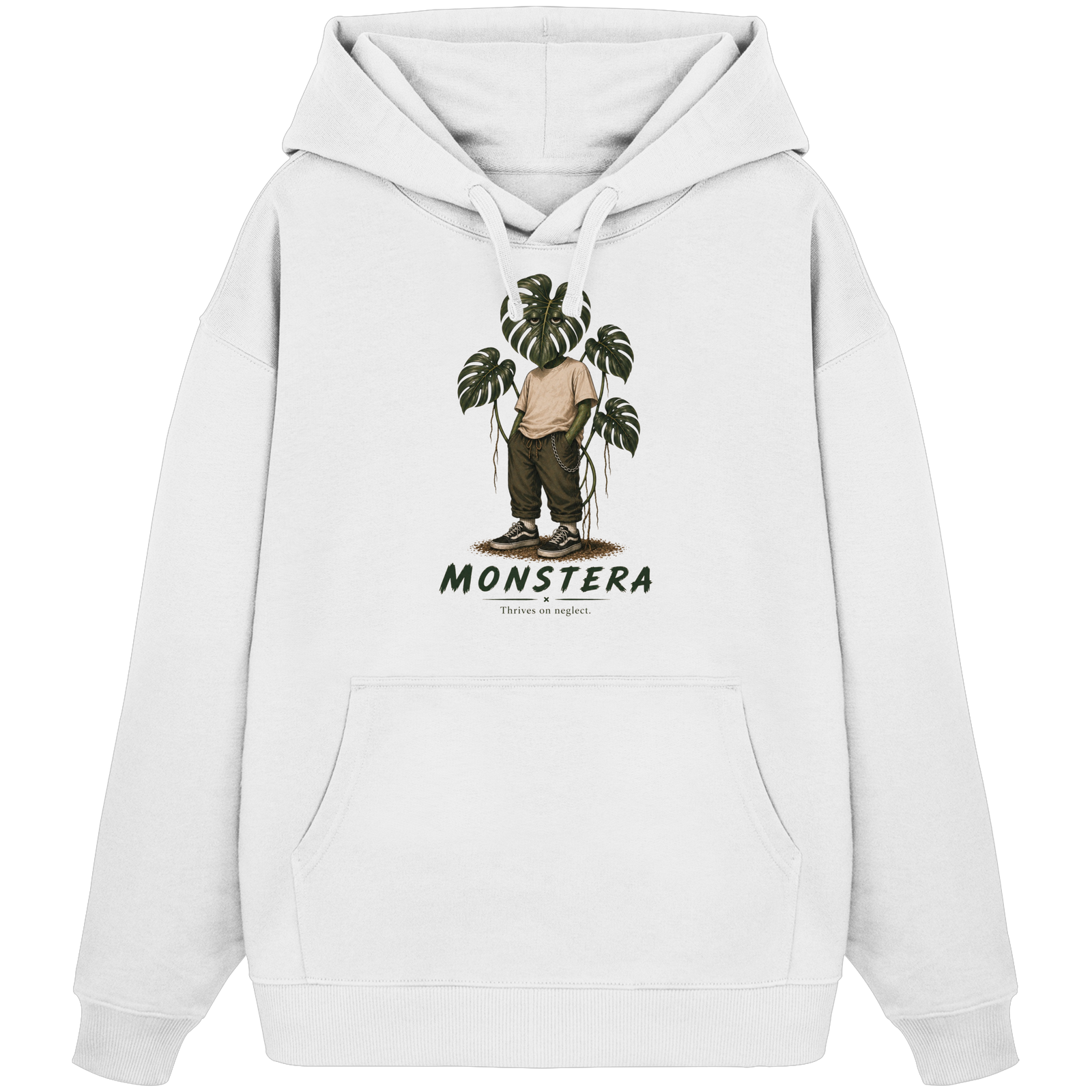 Vivarium Somnia - Monstera Shirt - Organic Oversize Hoodie