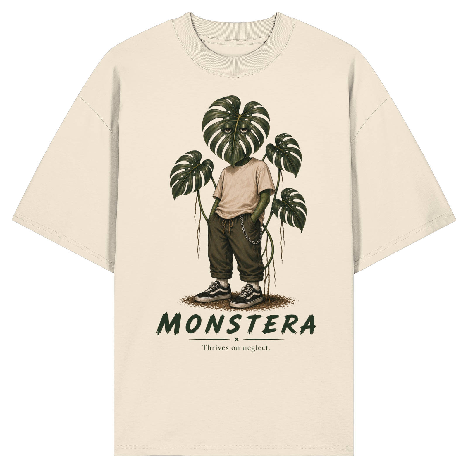 Vivarium Somnia - Monstera Shirt - Organic Oversize Shirt