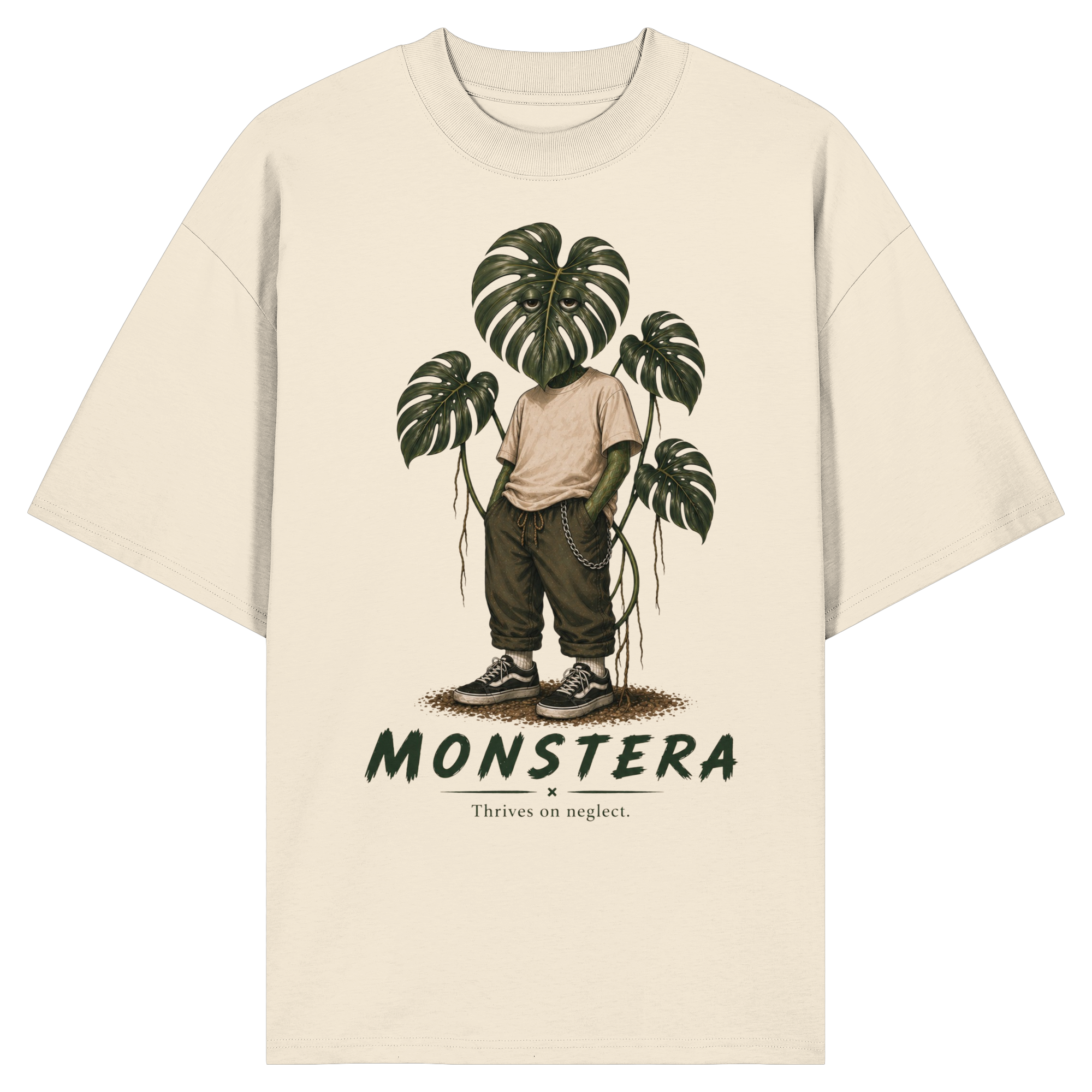 Vivarium Somnia - Monstera Shirt - Organic Oversize Shirt
