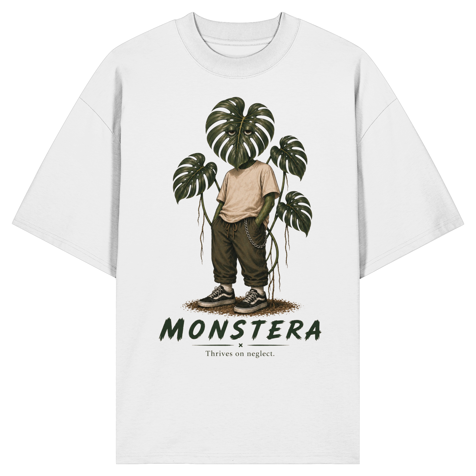 Vivarium Somnia - Monstera Shirt - Organic Oversize Shirt